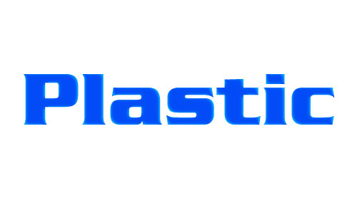plastic look for text