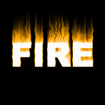 burning text effect step 8